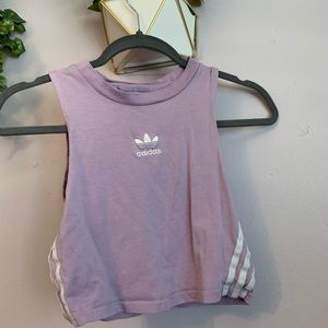 Used Adidas purple crop top